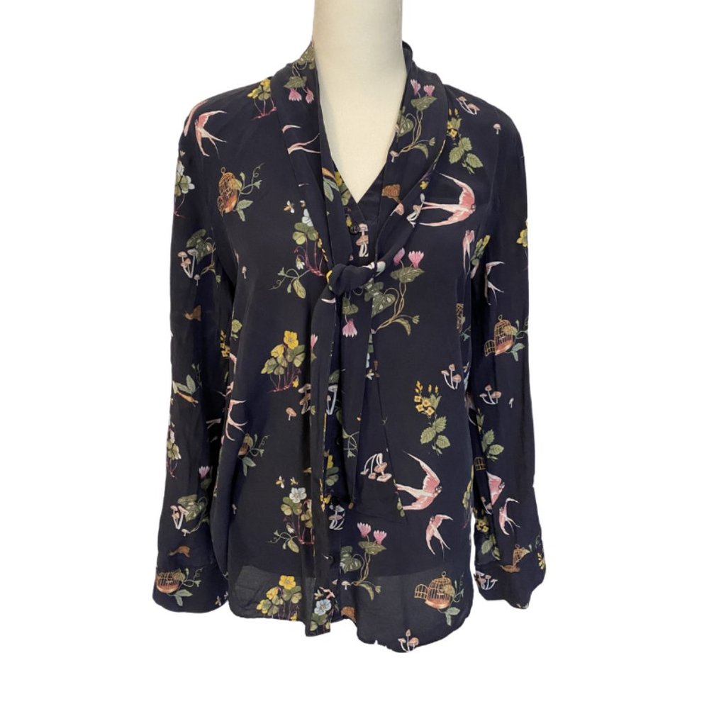 Ann Taylor Silk Blouse with Ties